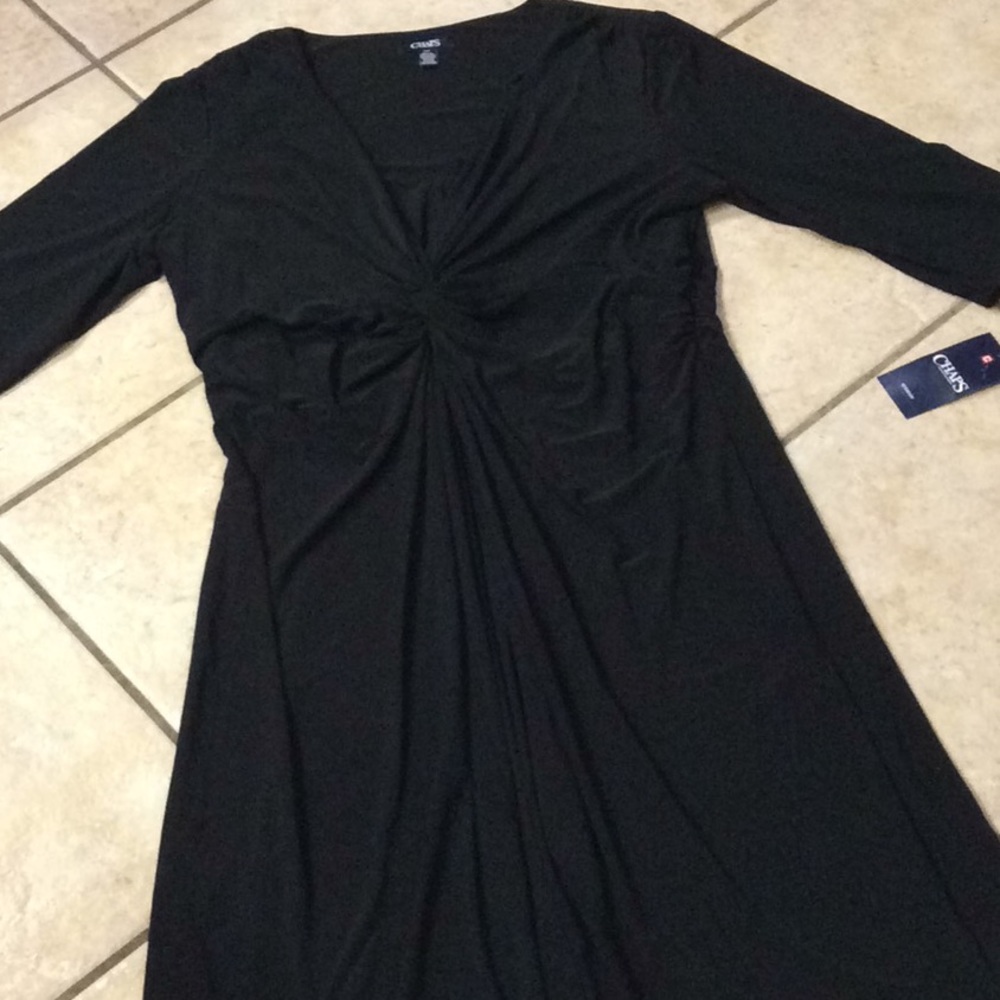 Chaps Black Dress
